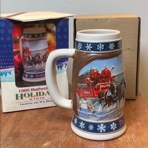 Vintage Budweiser 1995 Holiday Stein Beer